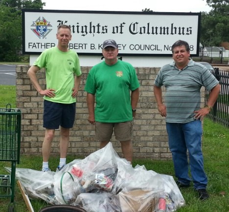 Road Clean Up Crew -  June 8 - Barry, Henry, and Patrick picked up over 100 lbs of garbage on West Government.